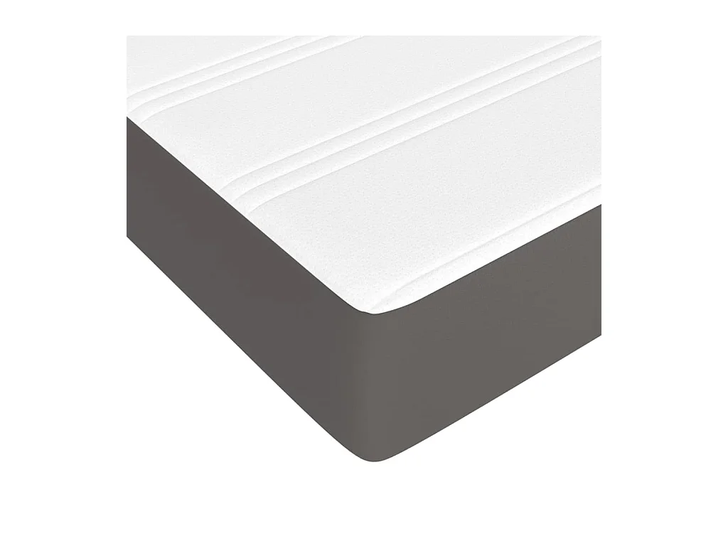 Matelas de lit à ressorts ensachés Gris 90x190x20 cm Similicuir FR44973