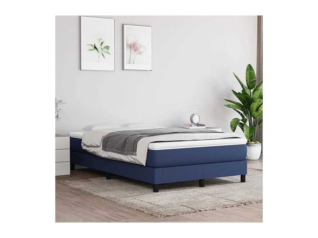 Matelas de lit à ressorts ensachés Bleu 120x200x20 cm Tissu FR43273