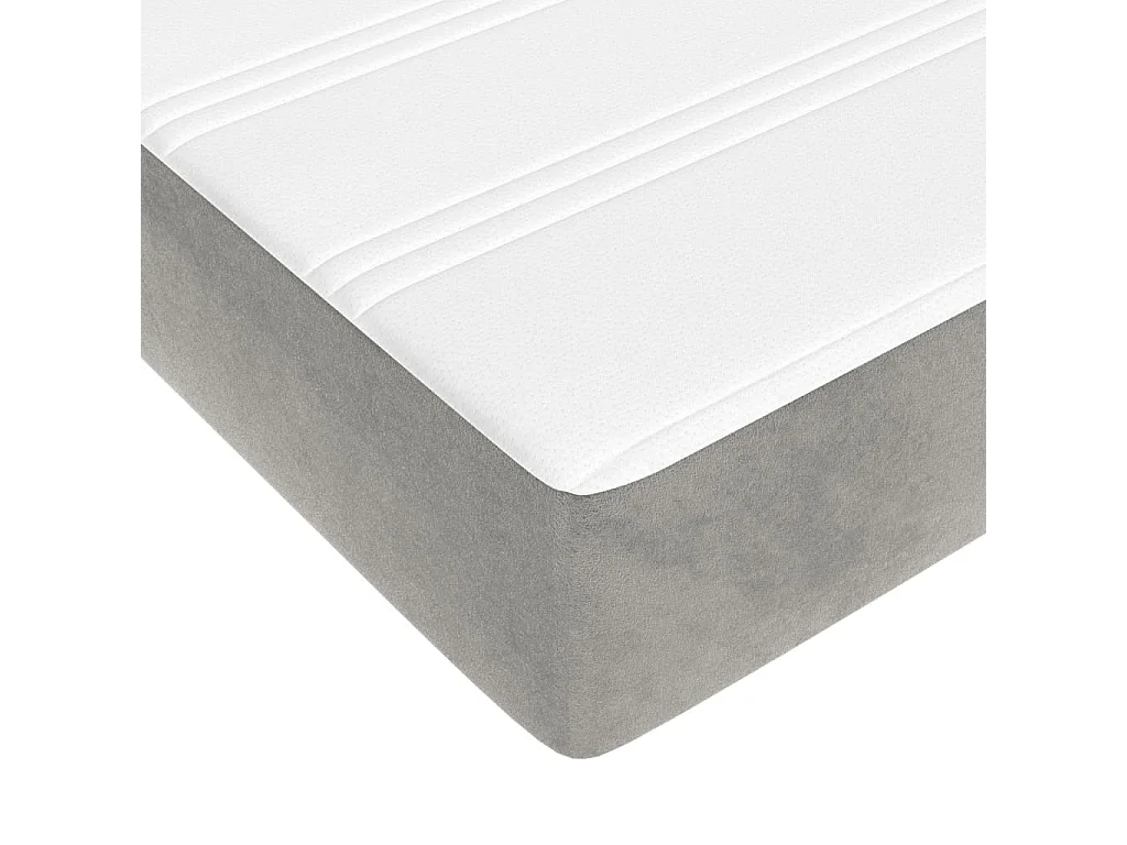 Matelas de lit à ressorts ensachés Gris clair 120x200x20 cm FR41587
