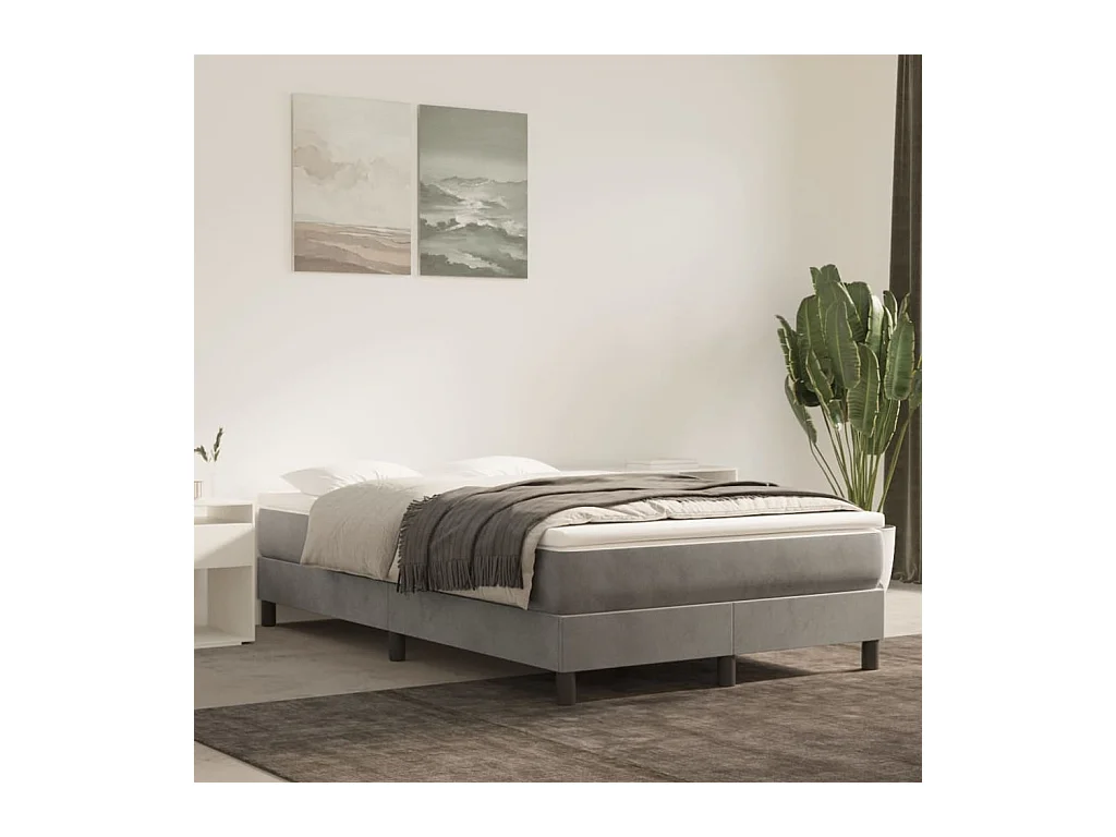 Matelas de lit à ressorts ensachés Gris clair 120x200x20 cm FR41587