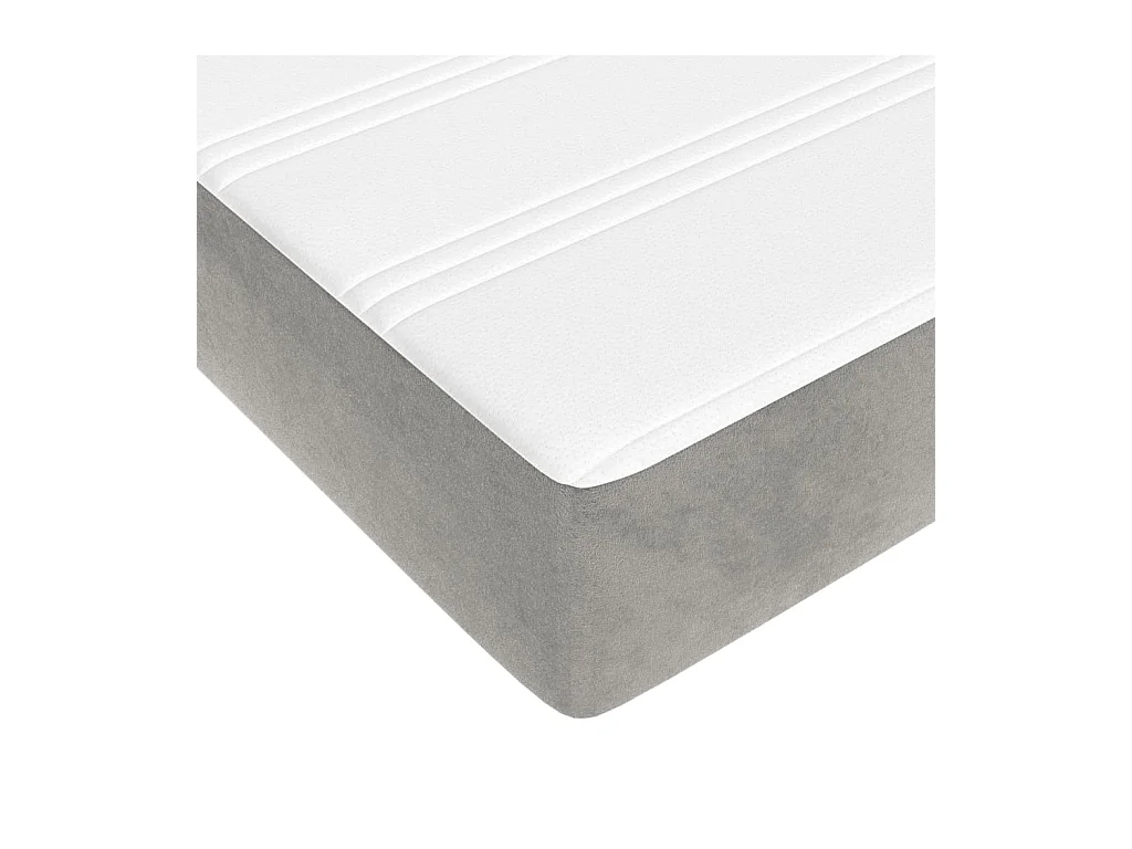 Matelas de lit à ressorts ensachés Gris clair 120x200x20 cm FR41587