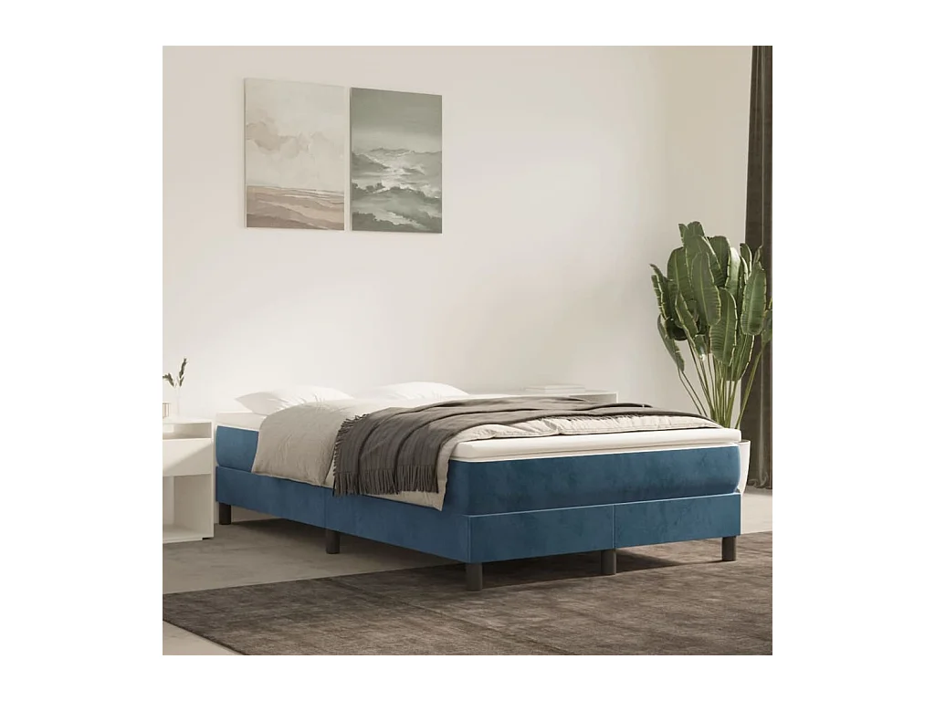 Matelas de lit à ressorts ensachés Bleu foncé 120x200x20 cm FR91413