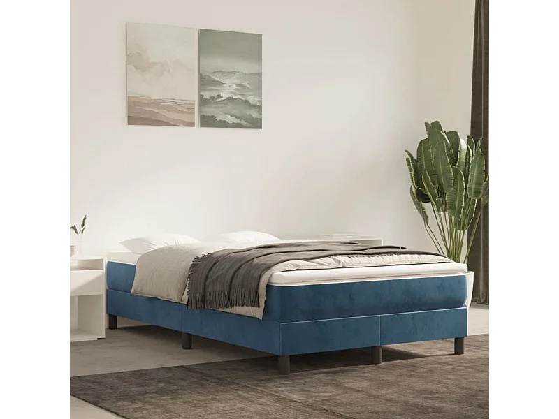 Matelas de lit à ressorts ensachés Bleu foncé 120x200x20 cm FR91413