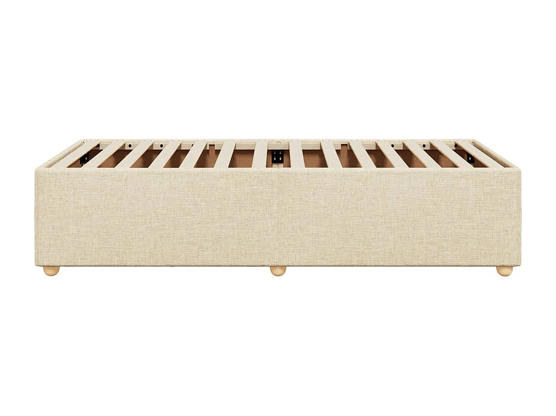 Lit adulte Crème 80x200 cm Tissu FR30949