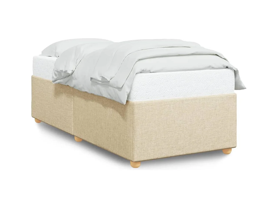 Lit adulte Crème 80x200 cm Tissu FR30949