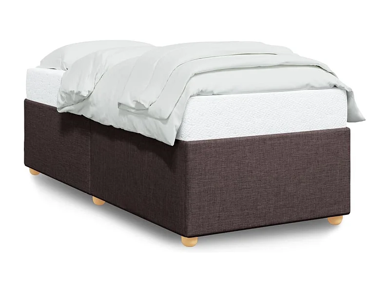 Lit adulte Marron foncé 80x200 cm Tissu FR38323
