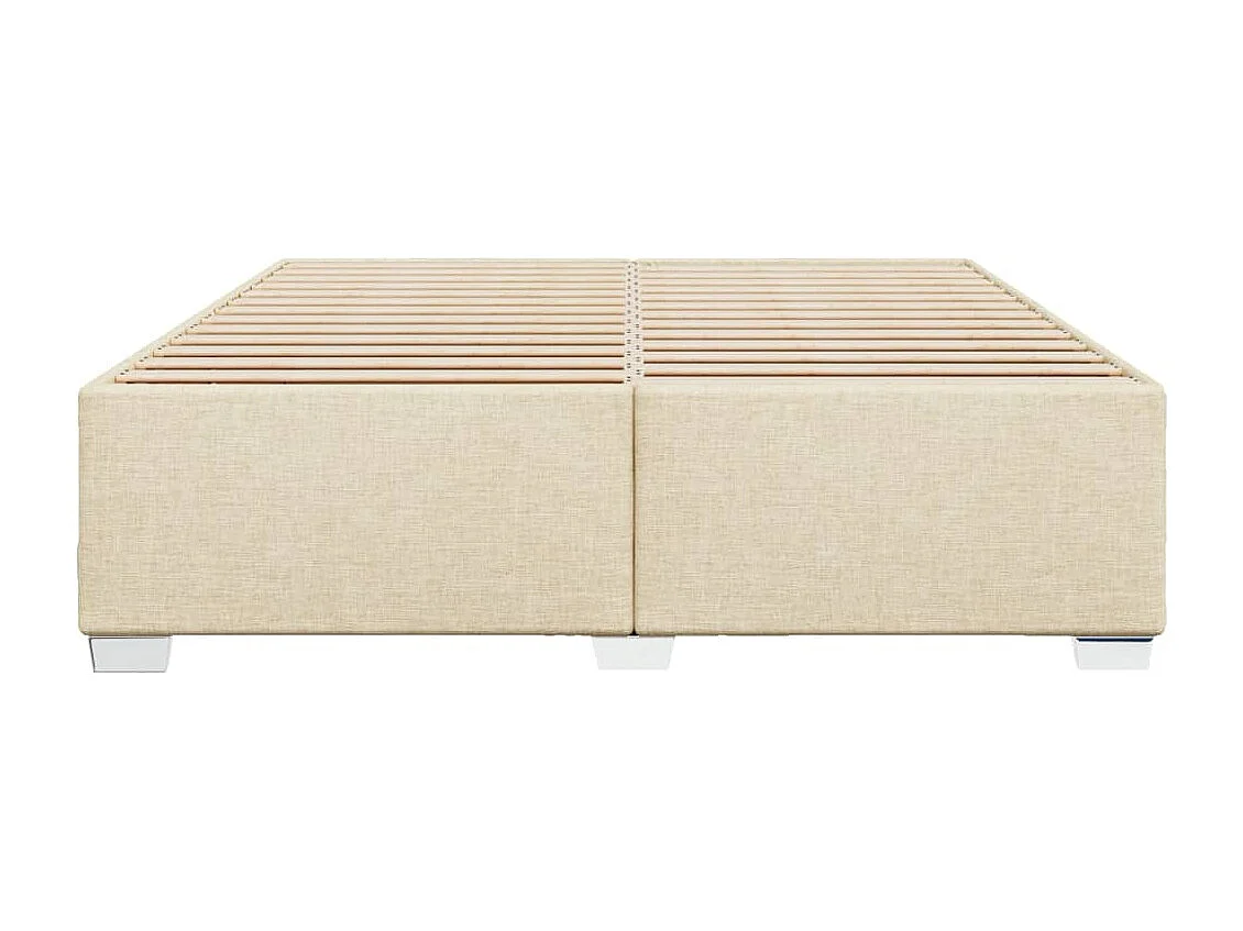 Lit adulte Crème 200 x 200 cm Tissu FR63593