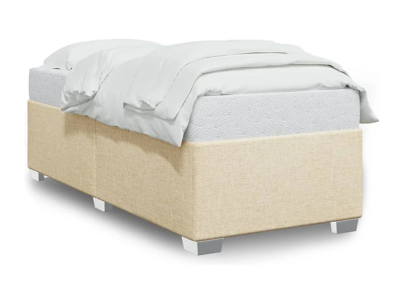 Lit adulte Crème 80x200 cm Tissu FR81379