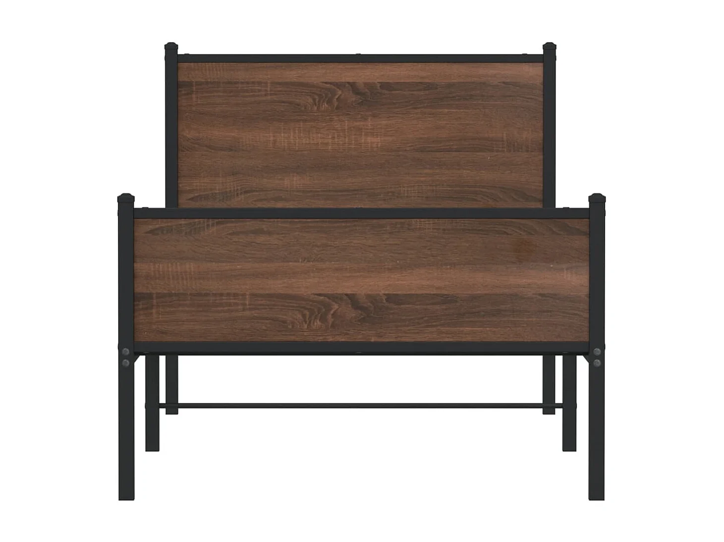 Lit adulte métal avec tête de lit et pied de lit 80x200 cm FR166100