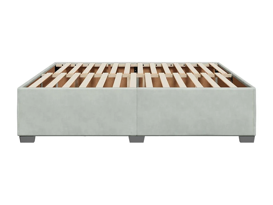 Lit adulte Gris clair 200x200 cm Velours FR84289