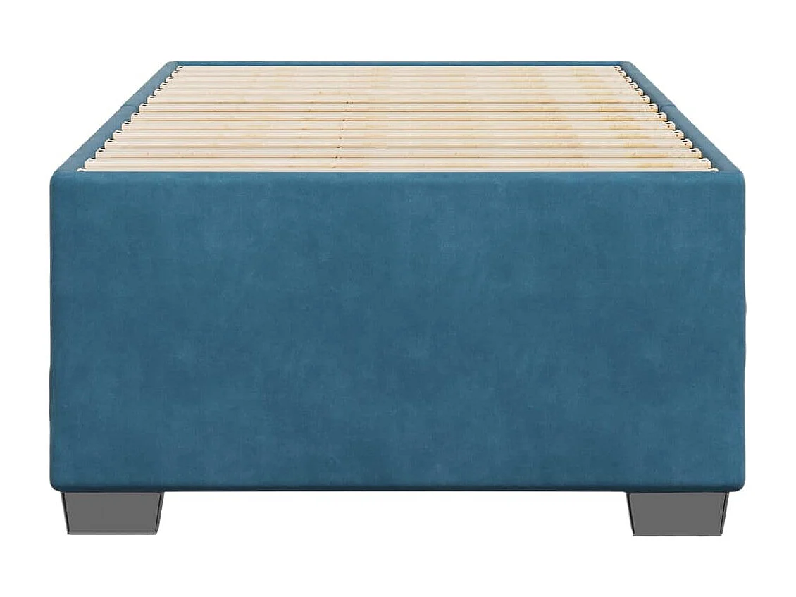 Lit adulte bleu 80x200 cm velours FR76802