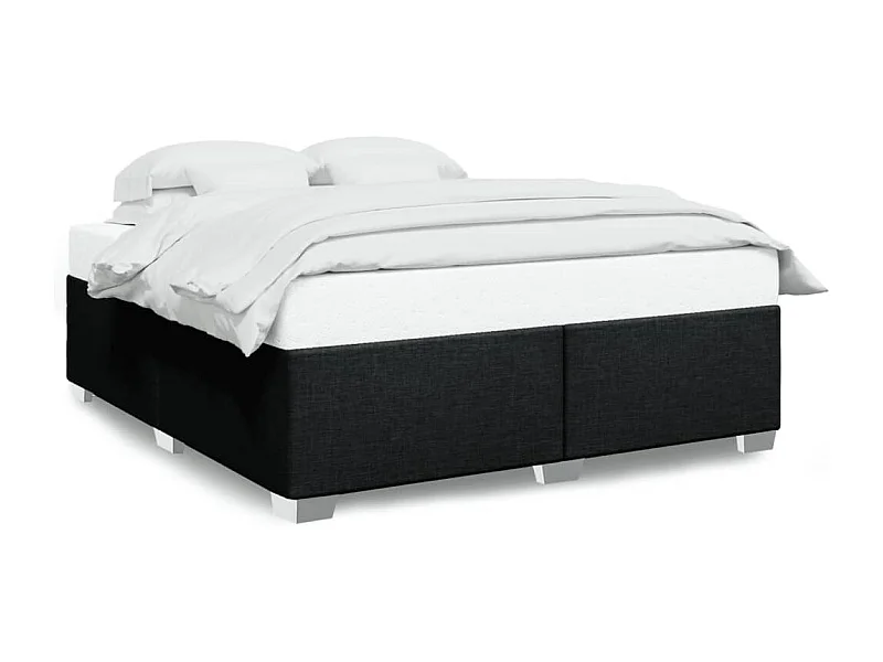 Bedframe zonder matras stof zwart 200x200 cm BE169919