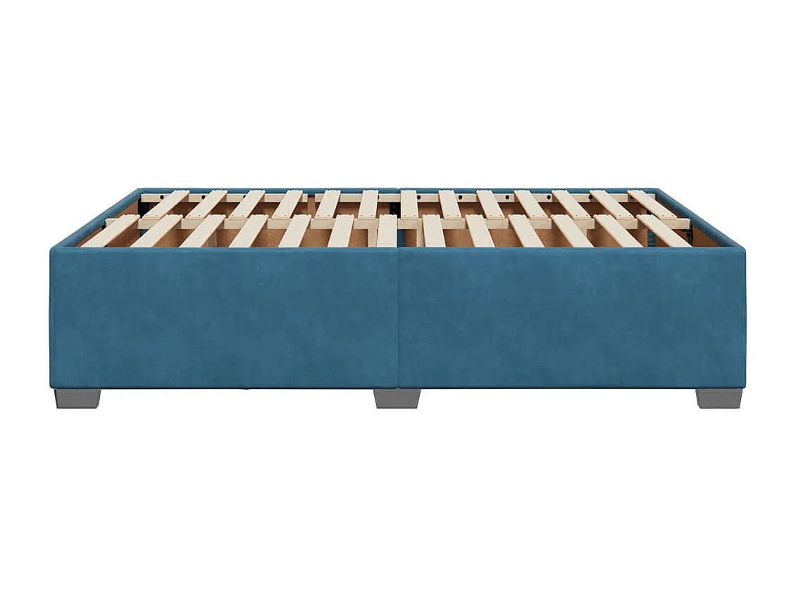 Cama - 140x200 cm veludo azul PT925437