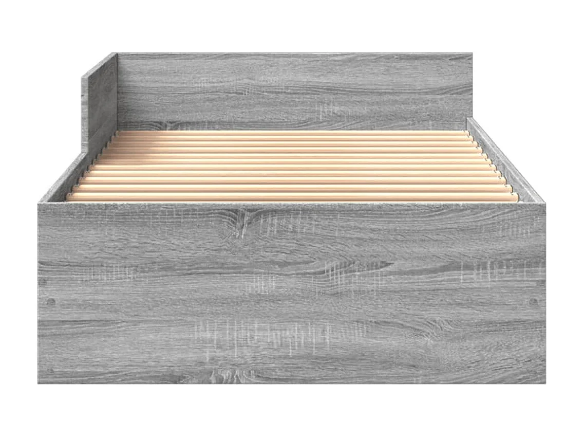 Cama para adulto - madera de ingeniería gris Sonoma 75x190 cm ES416343