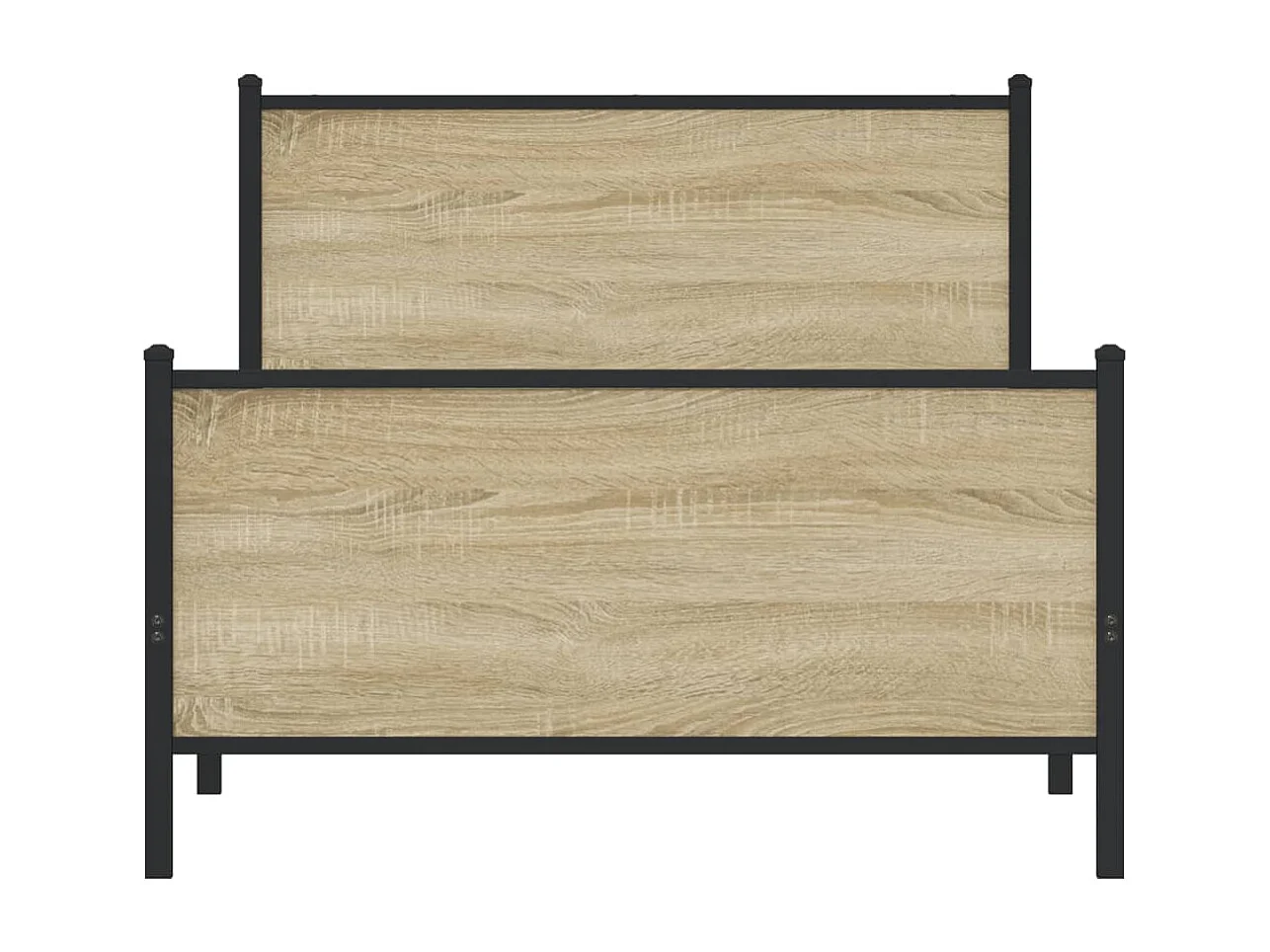 Lit adulte métal avec tête de lit et pied de lit 100x200 cm FR941032