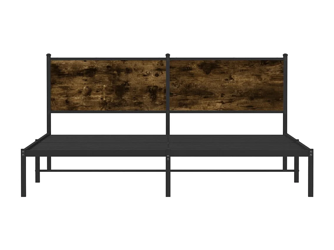 Cama para adulto - sin colchón metal roble ahumado 183x213 cm ES747309