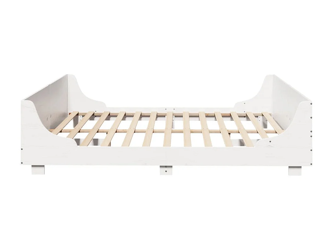 Cama - 180x200 cm, sem colchão madeira de pinho maciça branco PT244578