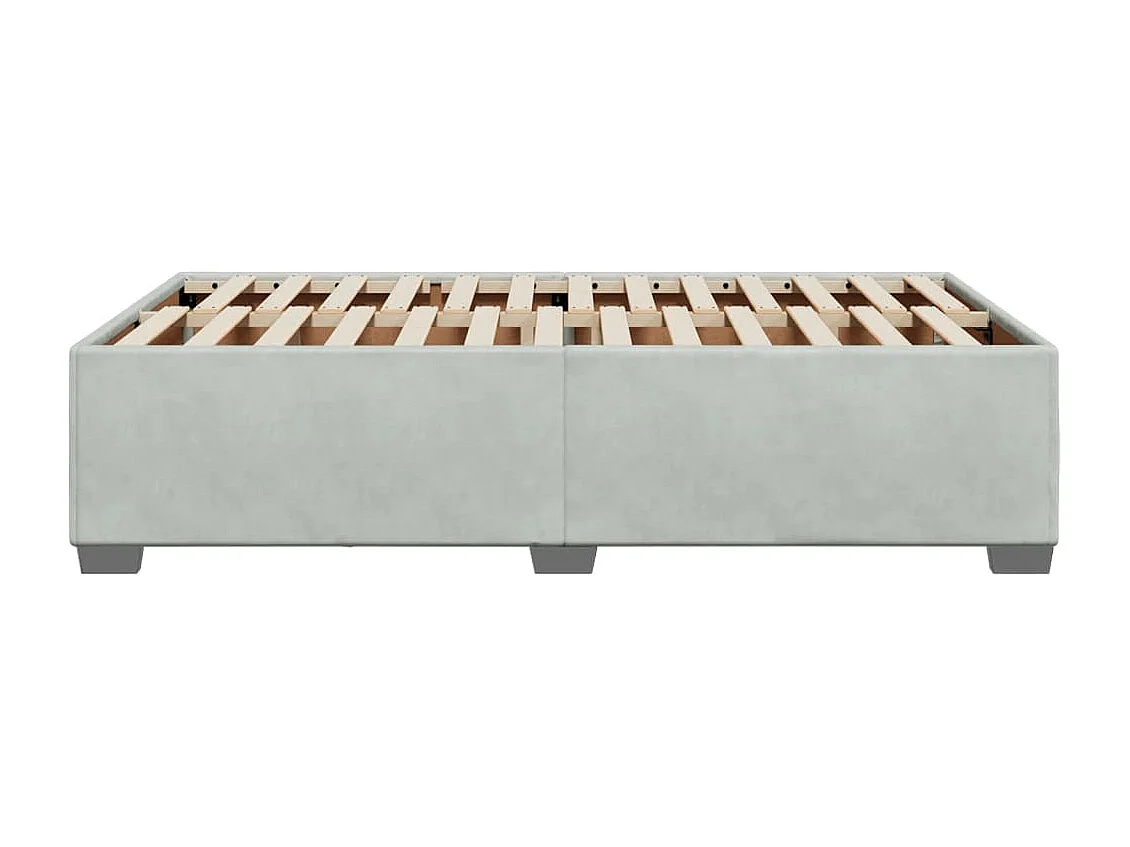 Lit adulte Gris clair 120x200 cm Velours FR57906