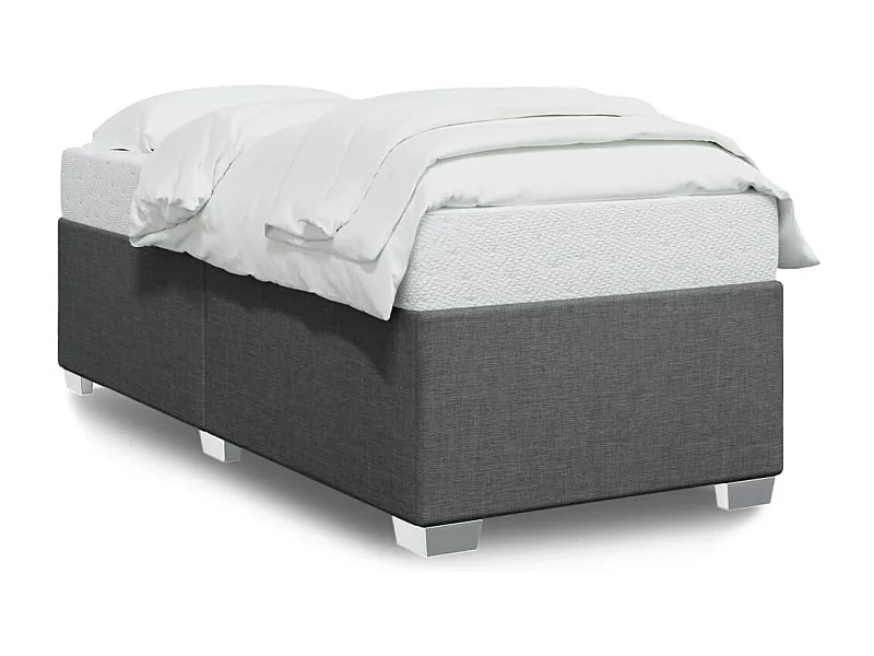 Lit adulte Gris foncé 90x190 cm Tissu FR14284
