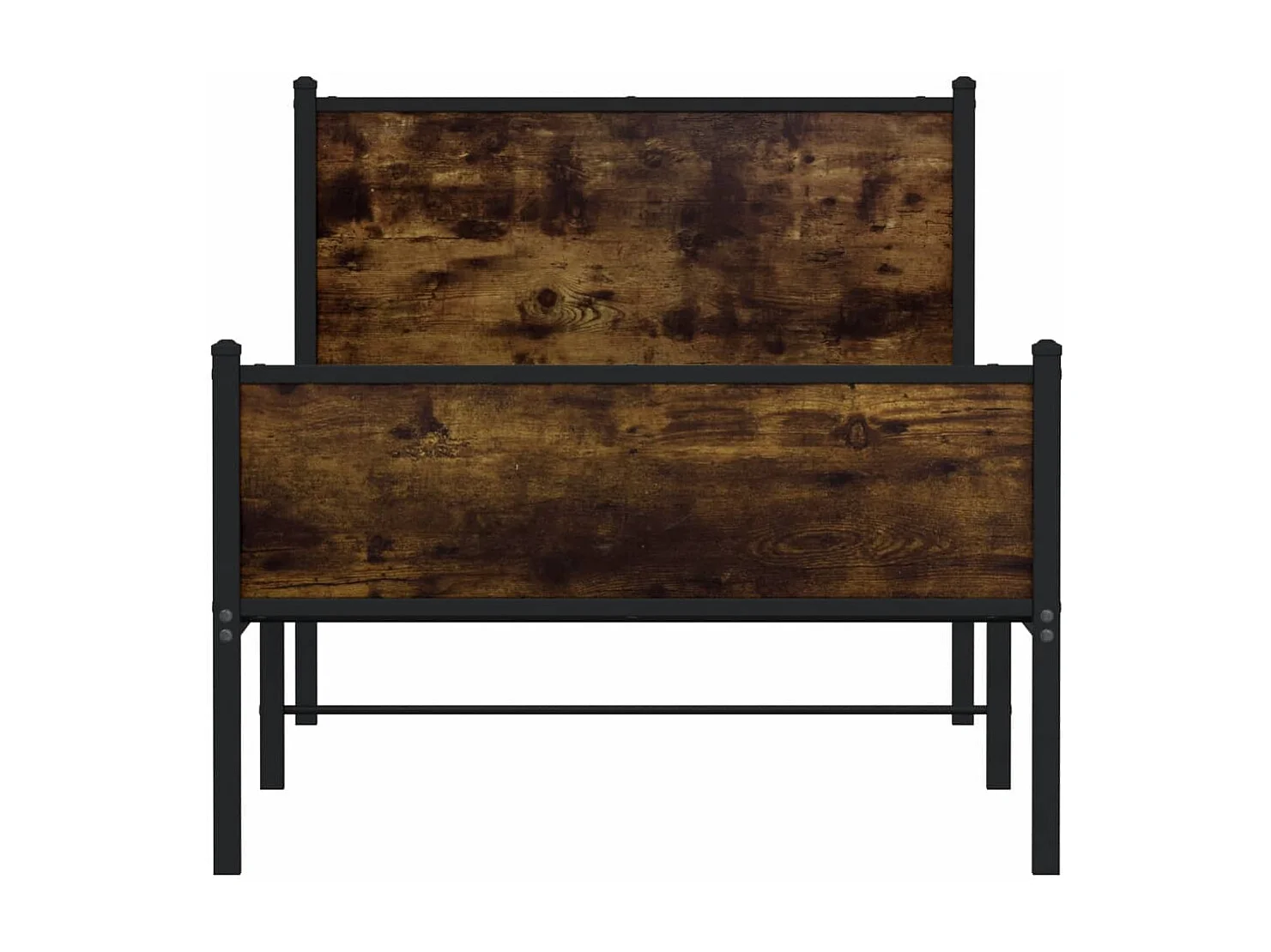 Lit adulte métal avec tête de lit et pied de lit 90x190 cm FR145967