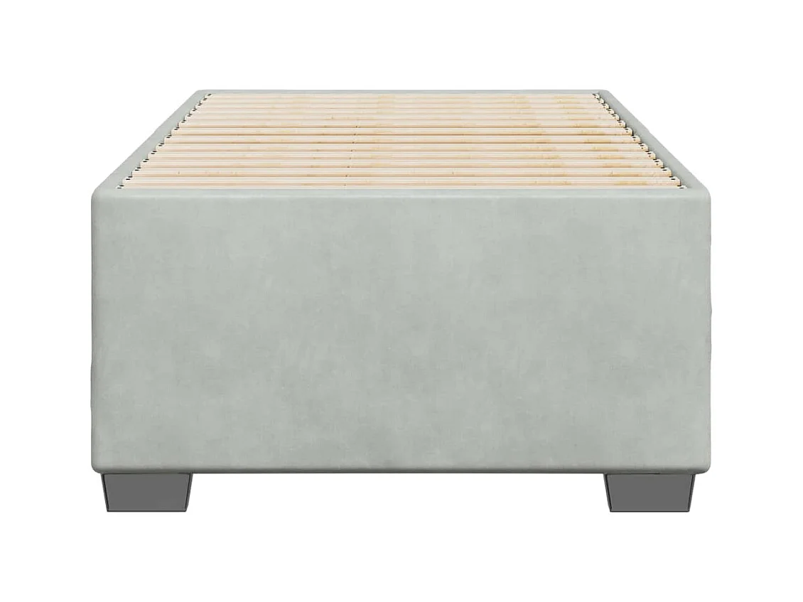 Bedframe fluweel lichtgrijs 90x190 cm BE117762