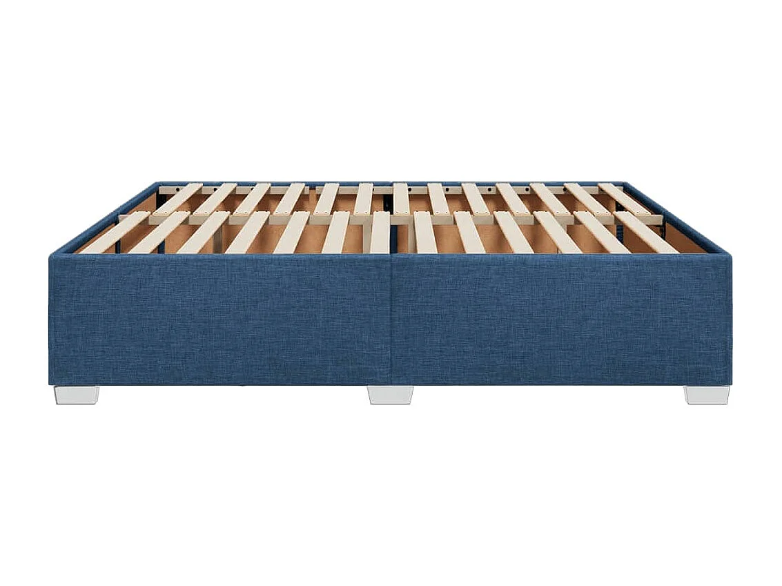 Lit adulte Bleu 200x200 cm Tissu FR15707