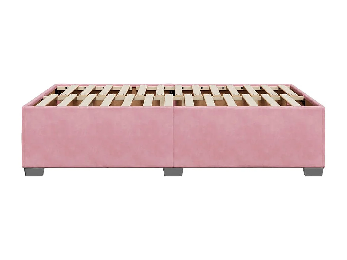 Lit adulte Rose 120x200 cm Velours FR91948