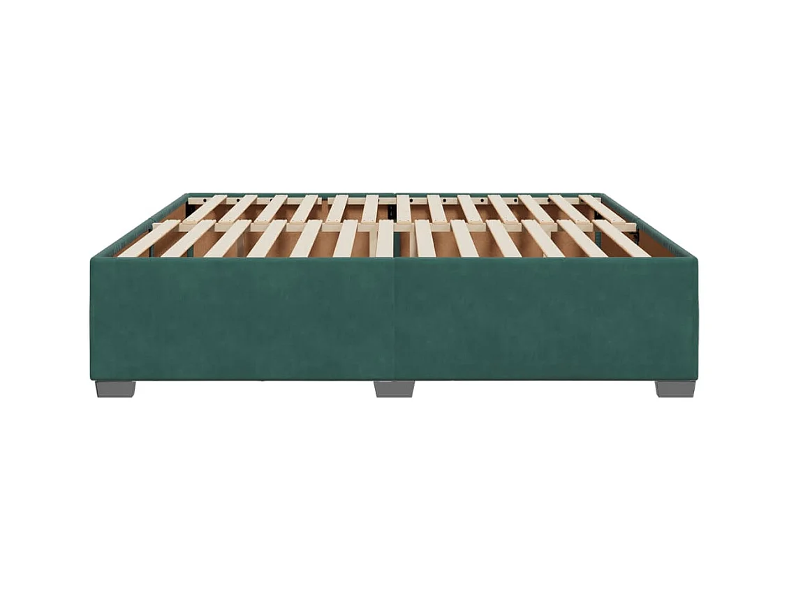 Lit adulte Vert foncé 180x200 cm Velours FR21505