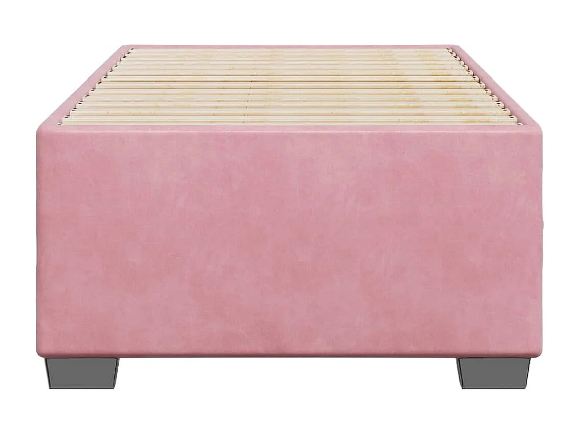 Lit adulte Rose 100x200 cm Velours FR81352