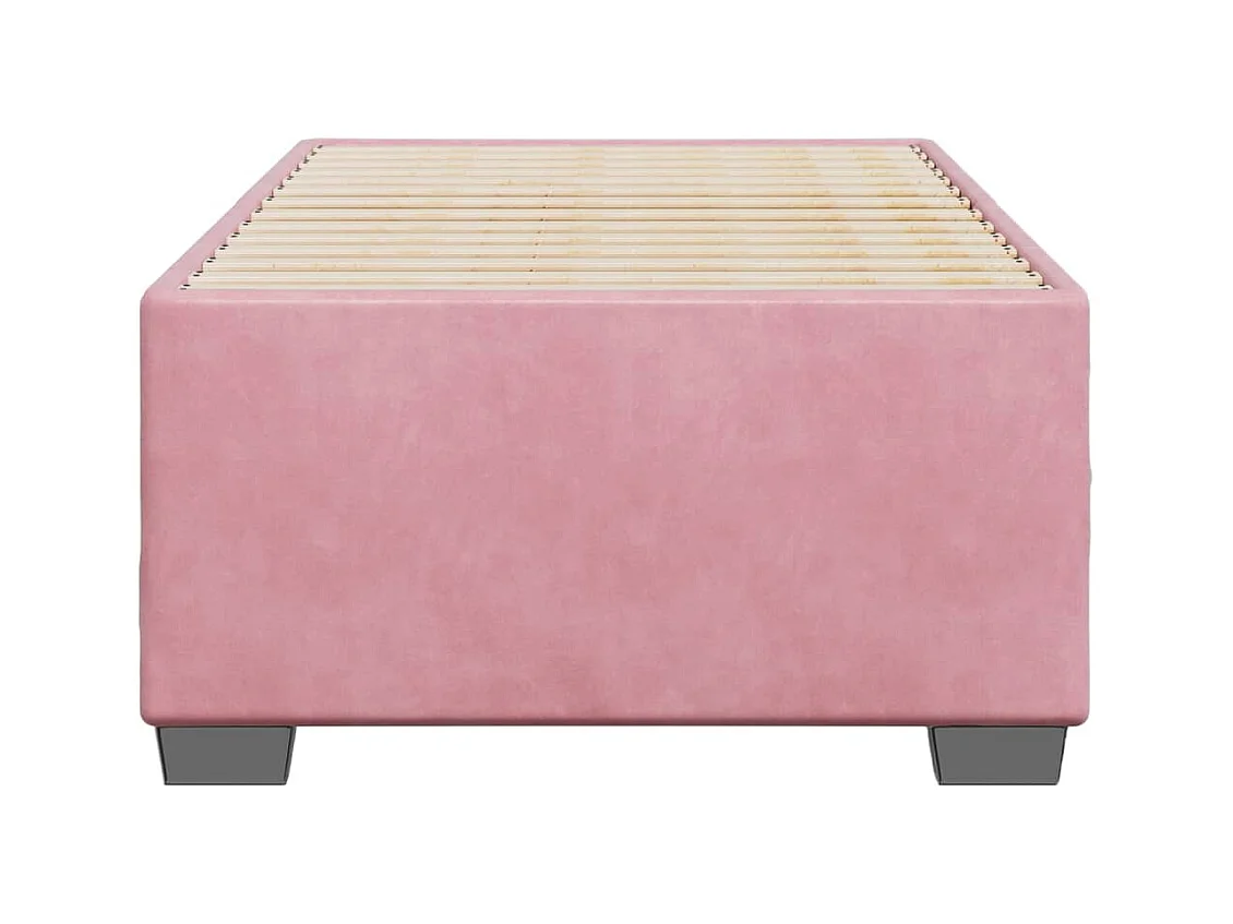 Lit adulte Rose 100x200 cm Velours FR81352