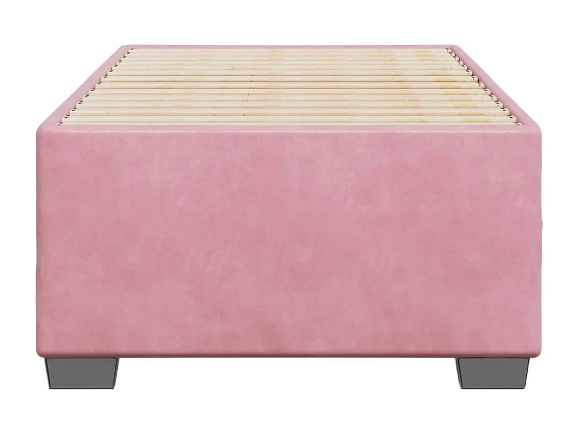 Lit adulte Rose 100x200 cm Velours FR81352