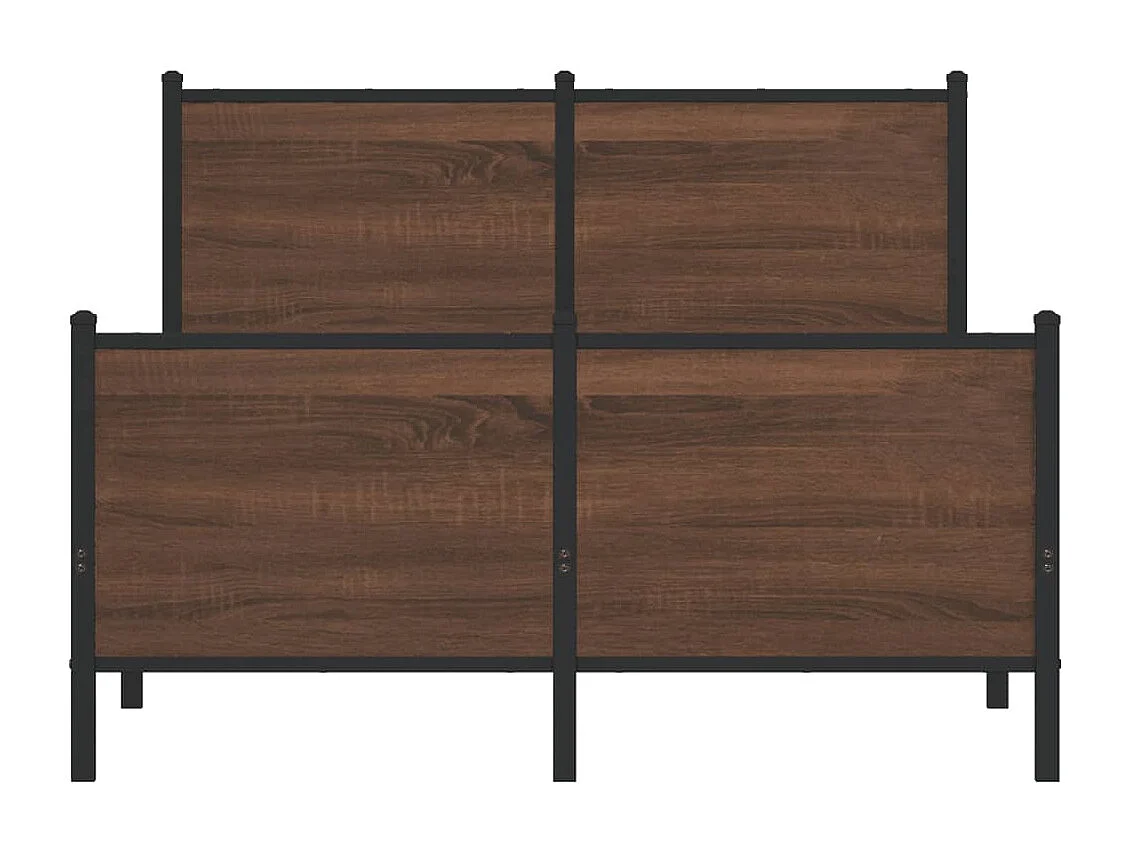 Lit adulte métal avec tête de lit et pied de lit 137x190 cm FR622230