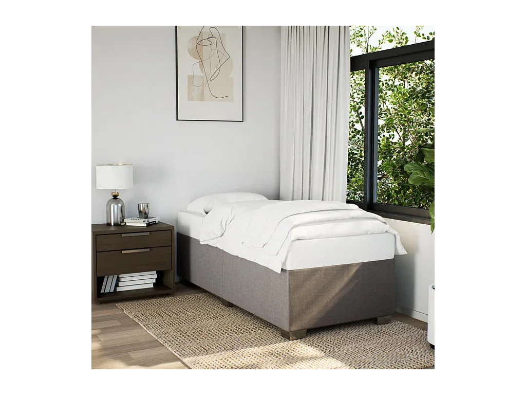 Cama para adulto - de tela gris taupe 100x200 cm ES804470