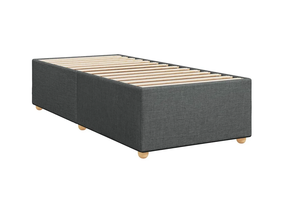 Bedframe stof donkergrijs 90x190 cm BE601935