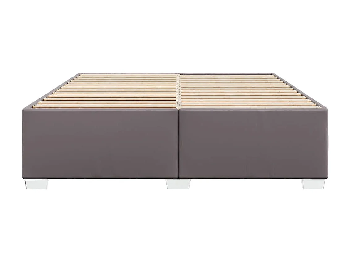 Cama para adulto - de cuero sintético gris 200x200 cm ES654438