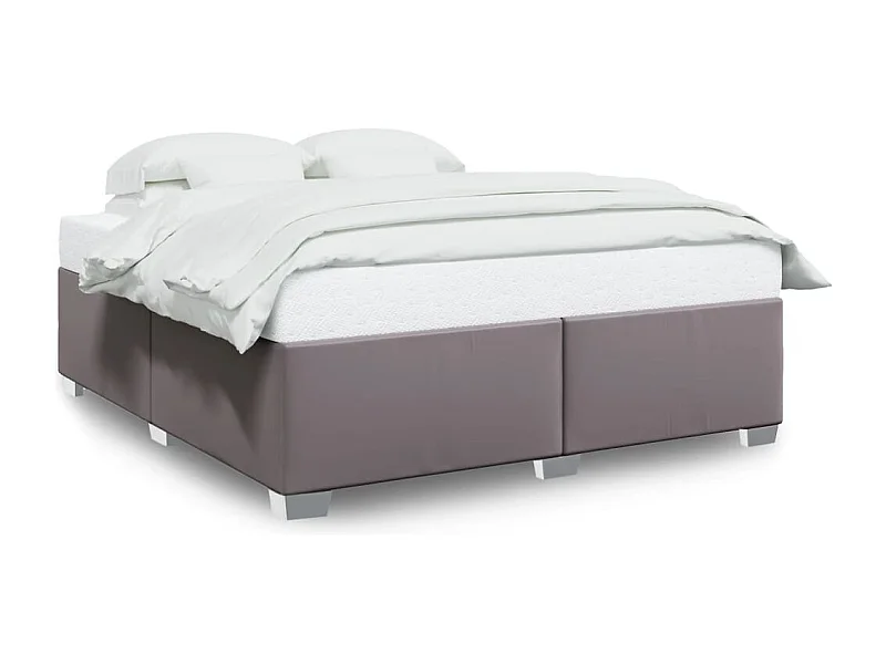 Cama para adulto - de cuero sintético gris 200x200 cm ES654438