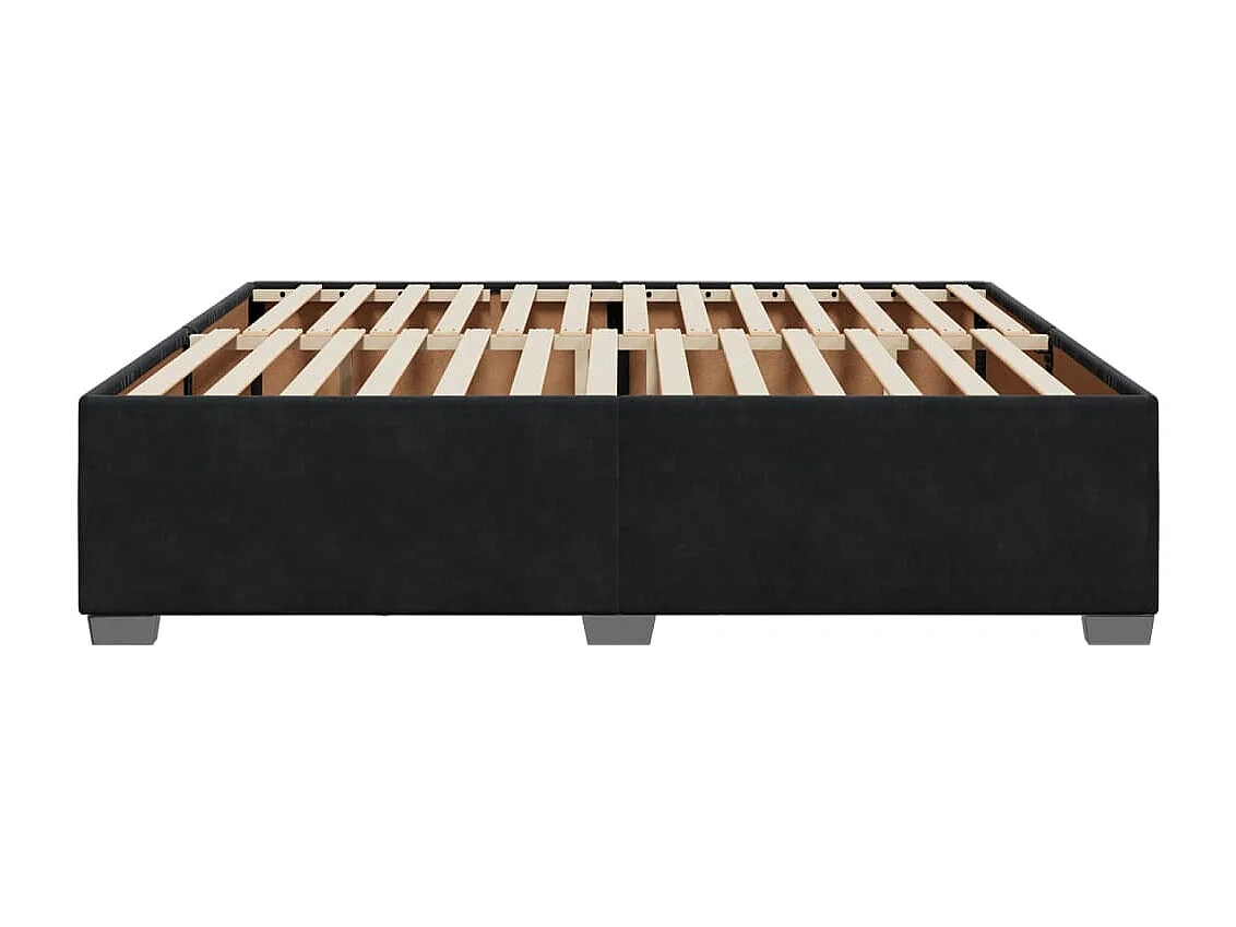 Lit adulte Noir 180 x 200 cm Velours FR71172