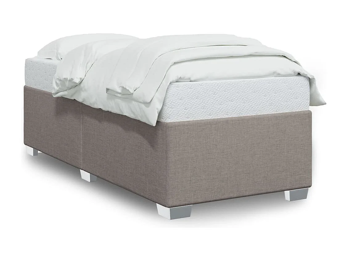 Lit adulte Taupe 90x190 cm Tissu FR86488