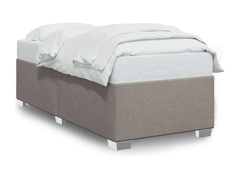 Lit adulte Taupe 90x190 cm Tissu FR86488