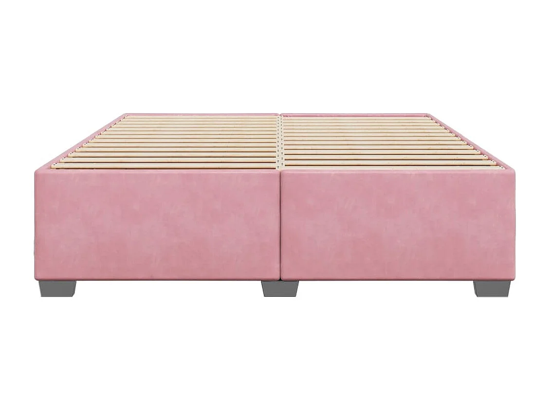 Lit adulte Rose 180x200 cm Velours FR14548