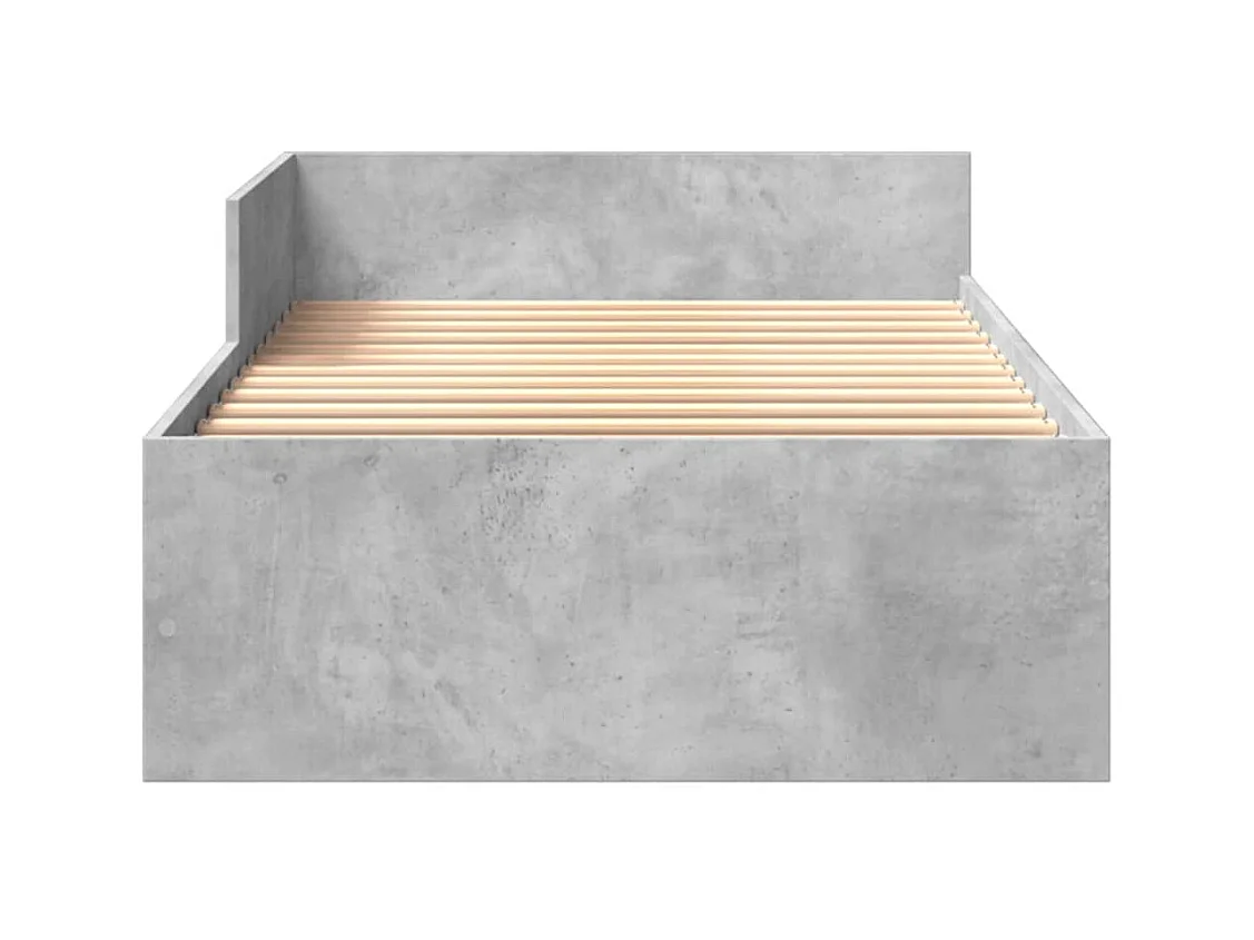 Cama para adulto - madera de ingeniería gris hormigón 90x190 cm ES564646