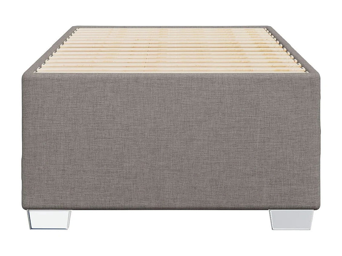 Lit adulte Taupe 80x200 cm Tissu FR44019