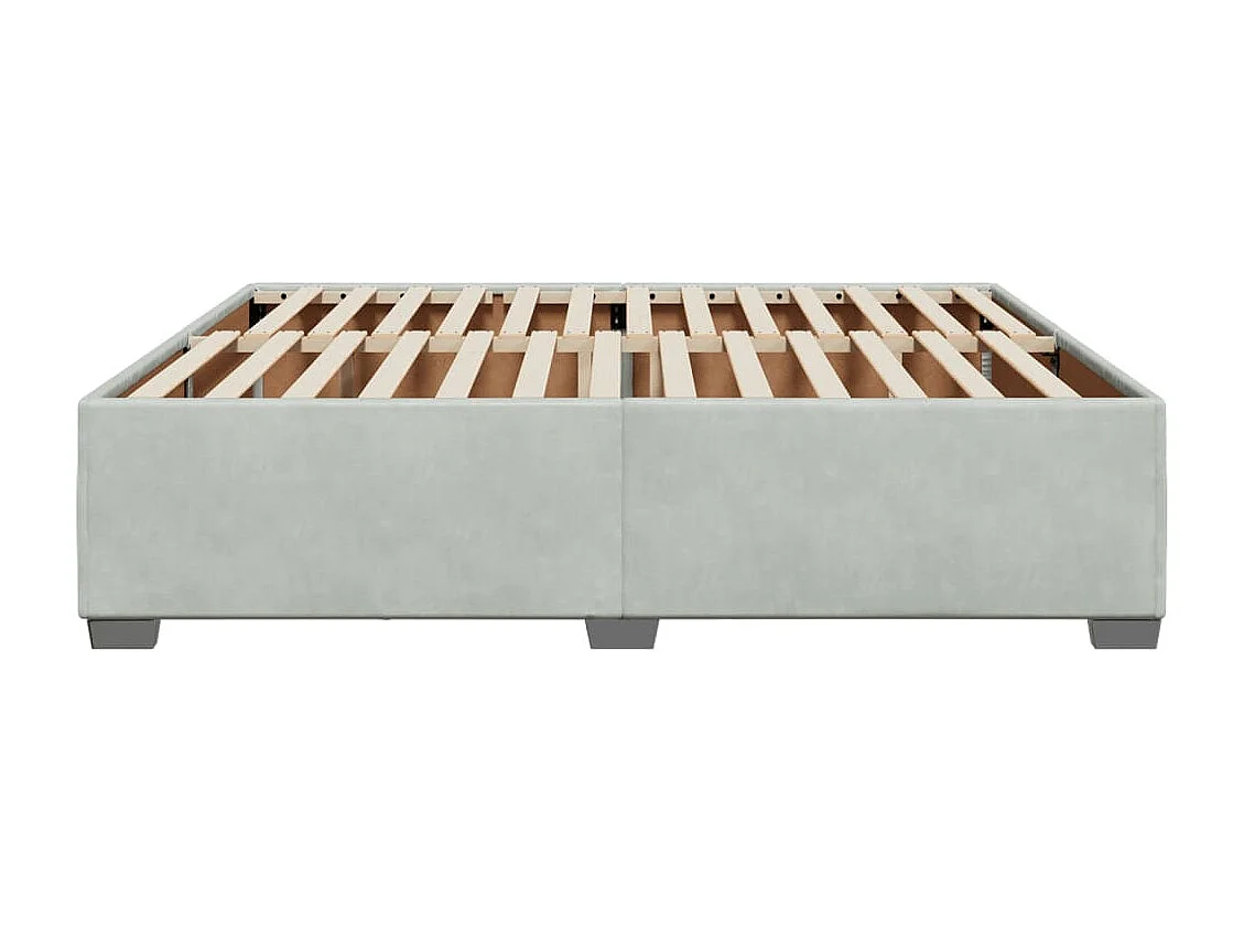 Lit adulte Gris clair 180x200 cm Velours FR92949