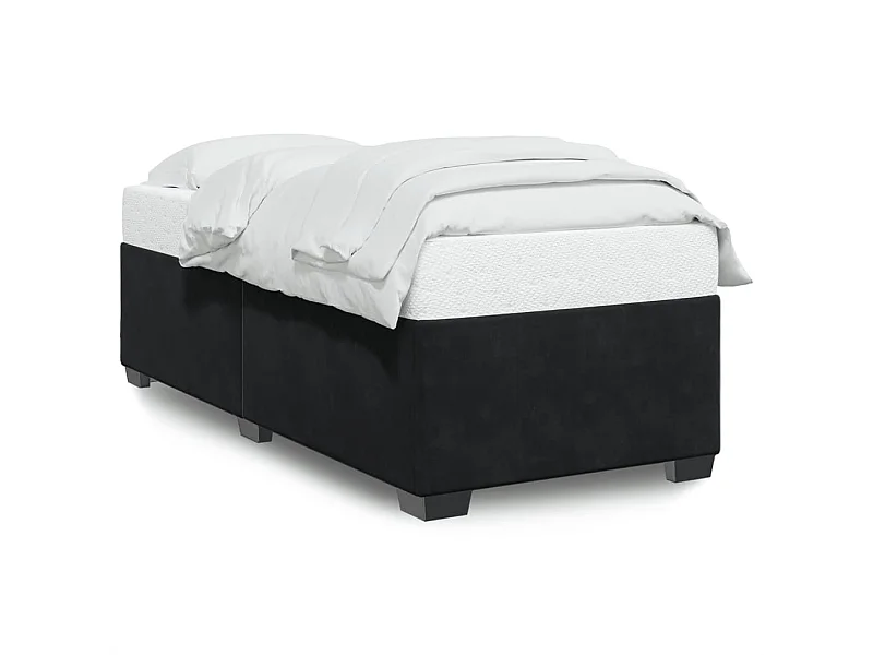 Bedframe fluweel zwart 90x190 cm BE457402