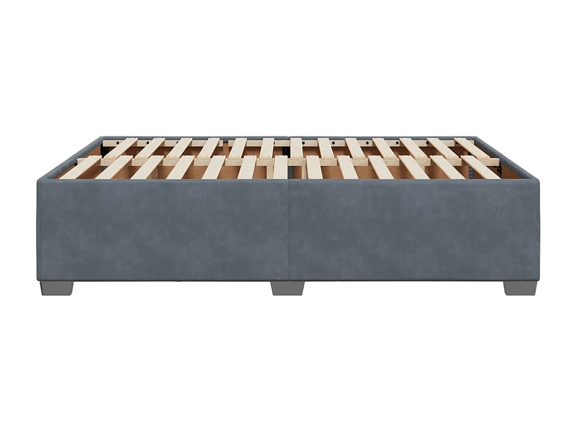 Lit adulte Gris foncé 140 x 200 cm Velours FR13502