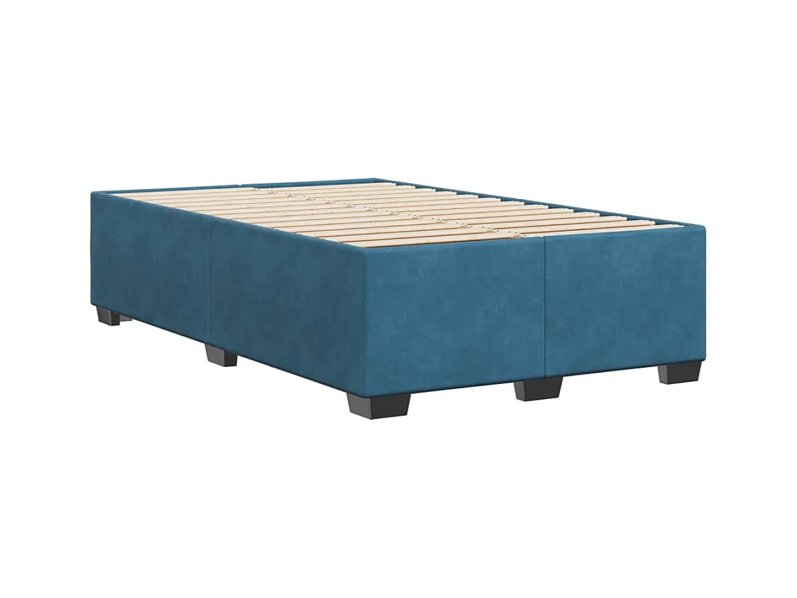 Lit adulte bleu 120x200 cm velours FR41209
