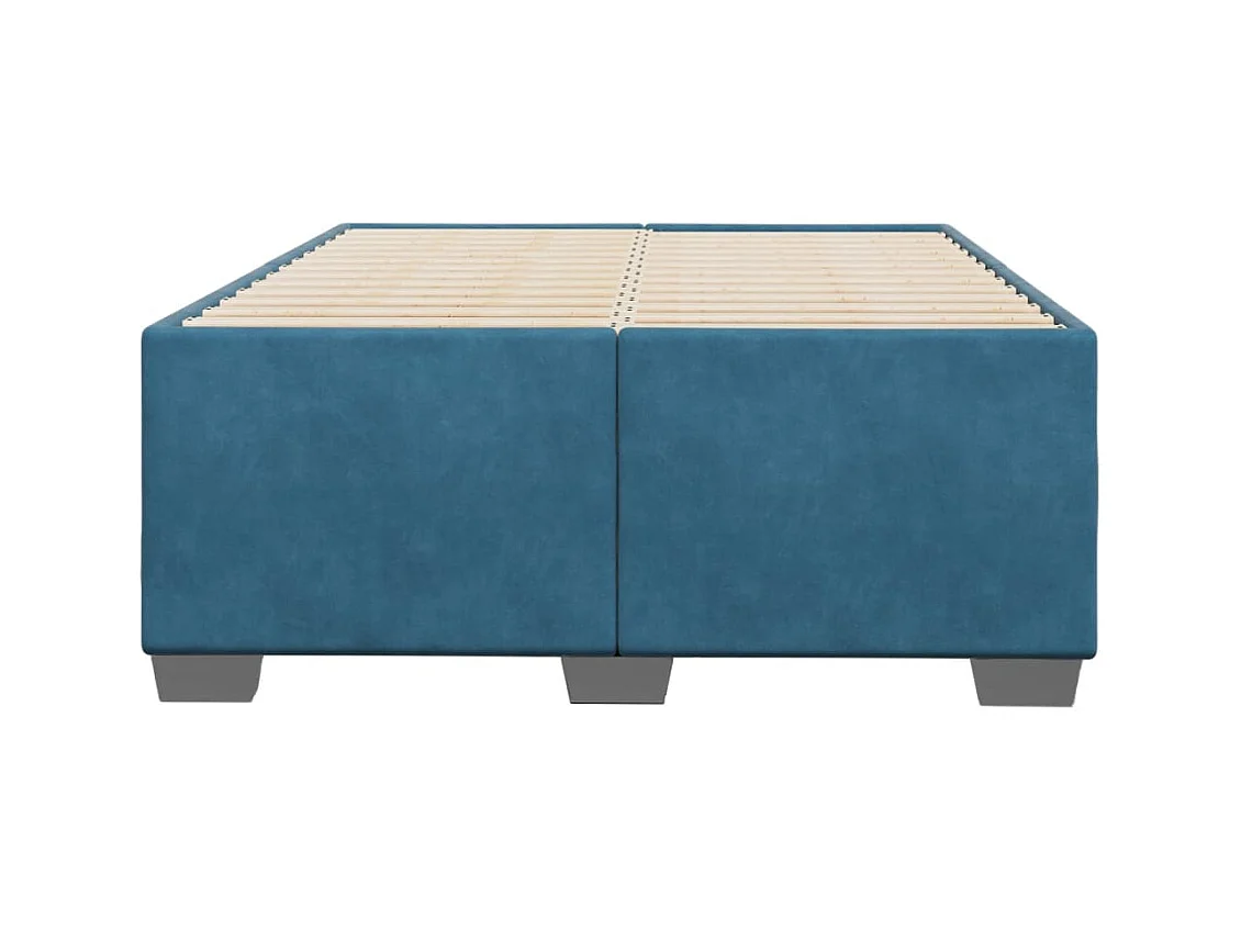 Lit adulte bleu 120x200 cm velours FR41209