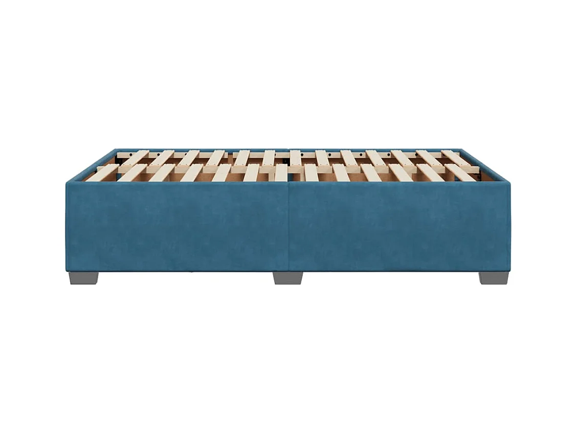 Lit adulte bleu 120x200 cm velours FR41209