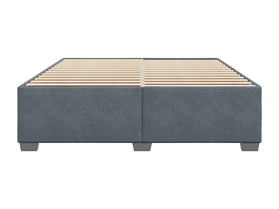 Lit adulte Gris foncé 180 x 200 cm Velours FR83315