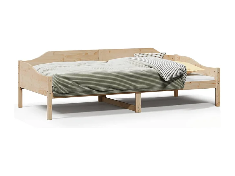 Lit adulte 90x190 cm Bois de pin massif FR80568